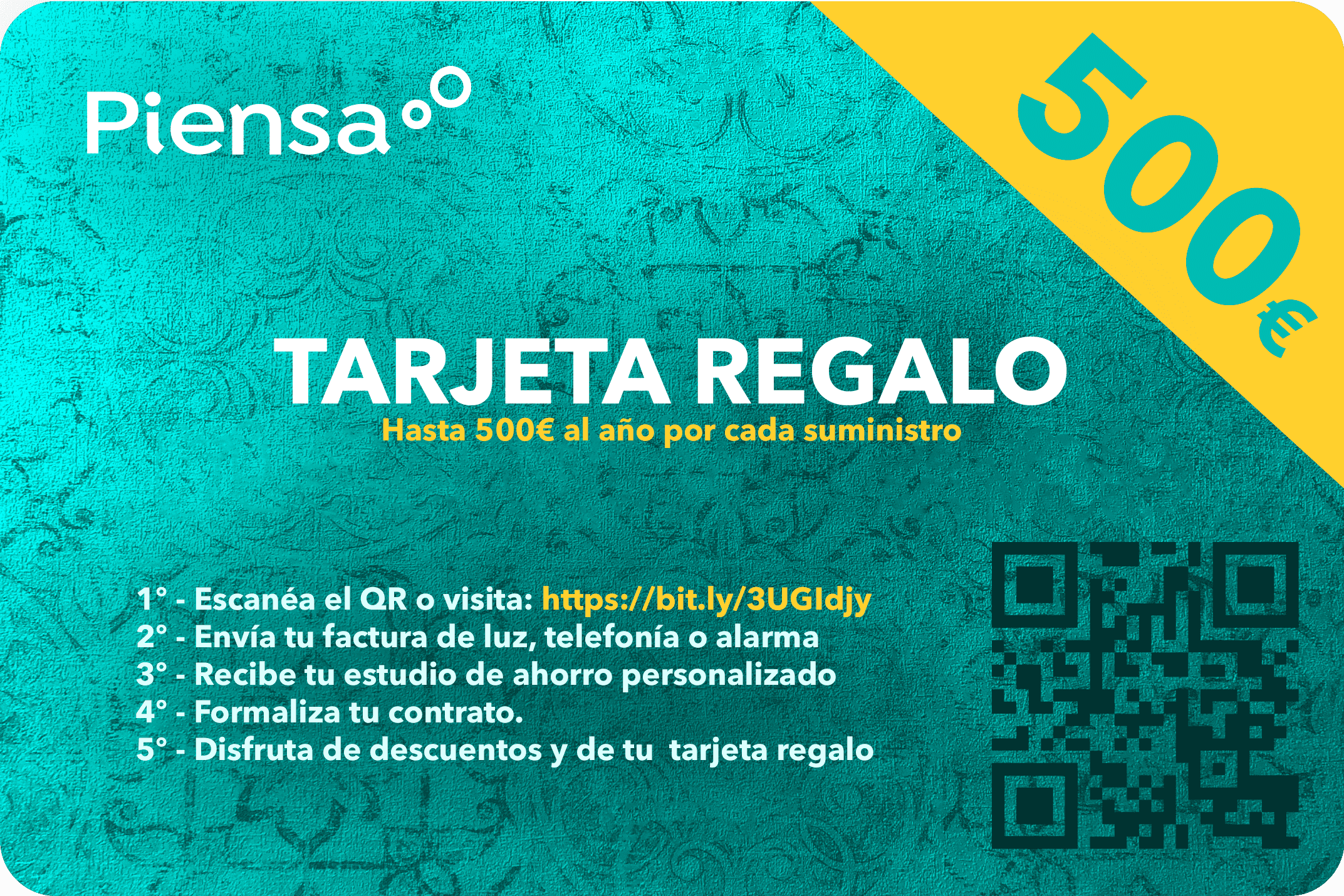 tarjeta regalo piensa